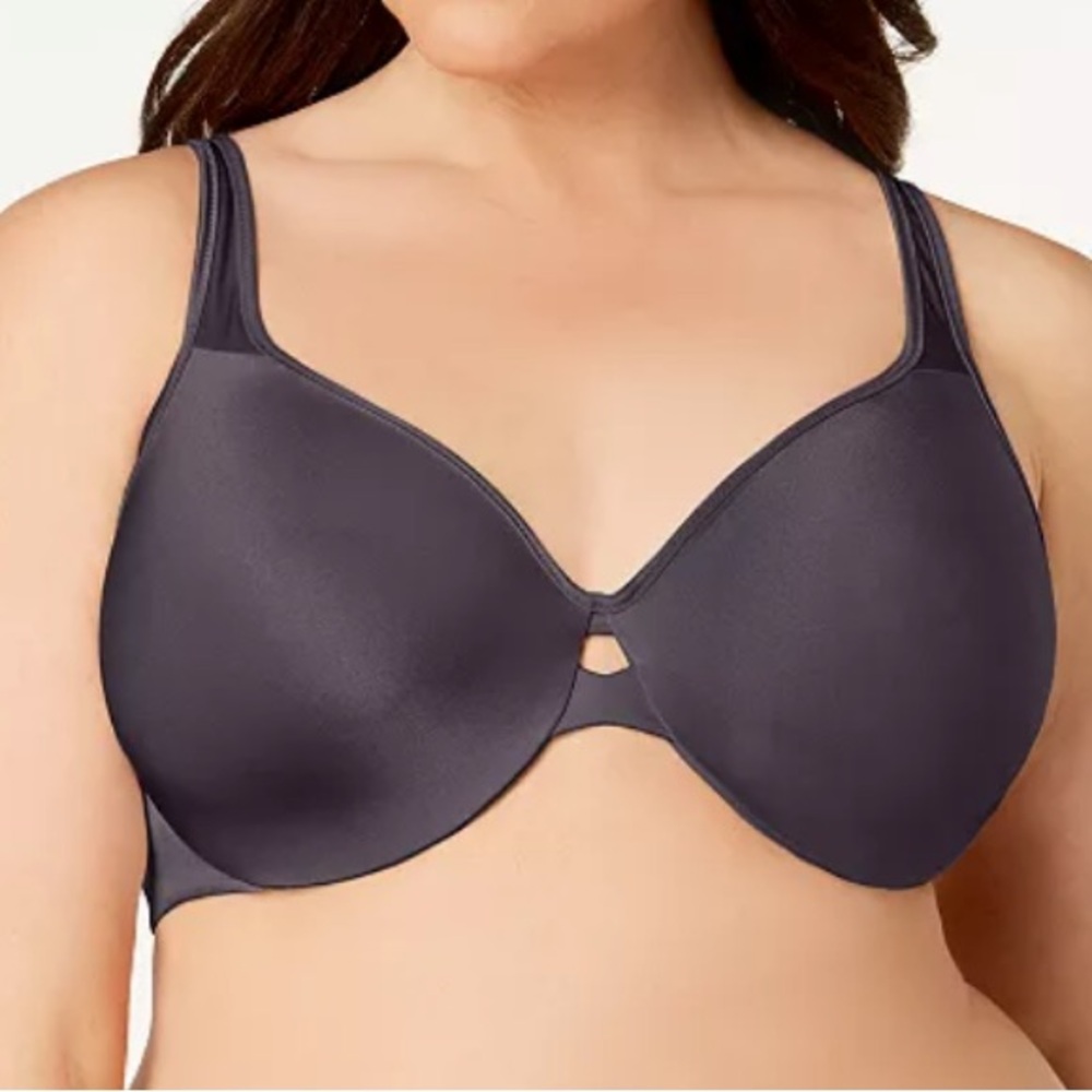 Lilyette by Bali NWT Plunge Into Comfort Minimizer Bra in Silver Lining